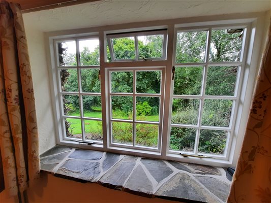 Garden view from Roundhouse bedroom